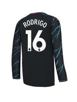 Moški Nogometna dresi replika Manchester City Rodri Hernandez #16 Tretji 2023-24 Dolgi rokav